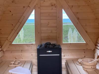 Fass-Sauna mit Ostseeblick