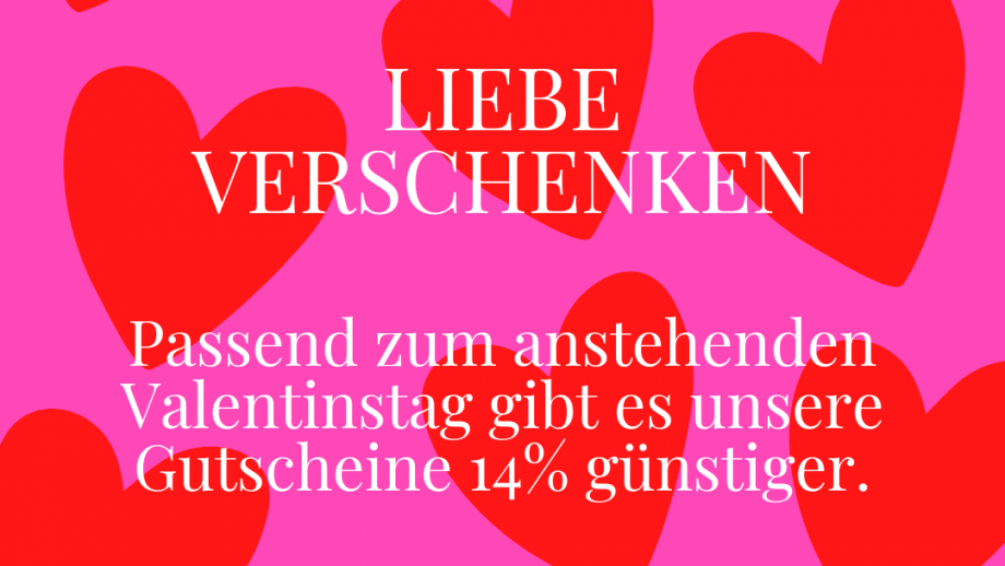 14% sparen zum Valentinstag!  Symbolfoto