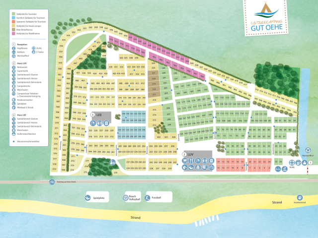 Gut Oehe Campingplatz Plan