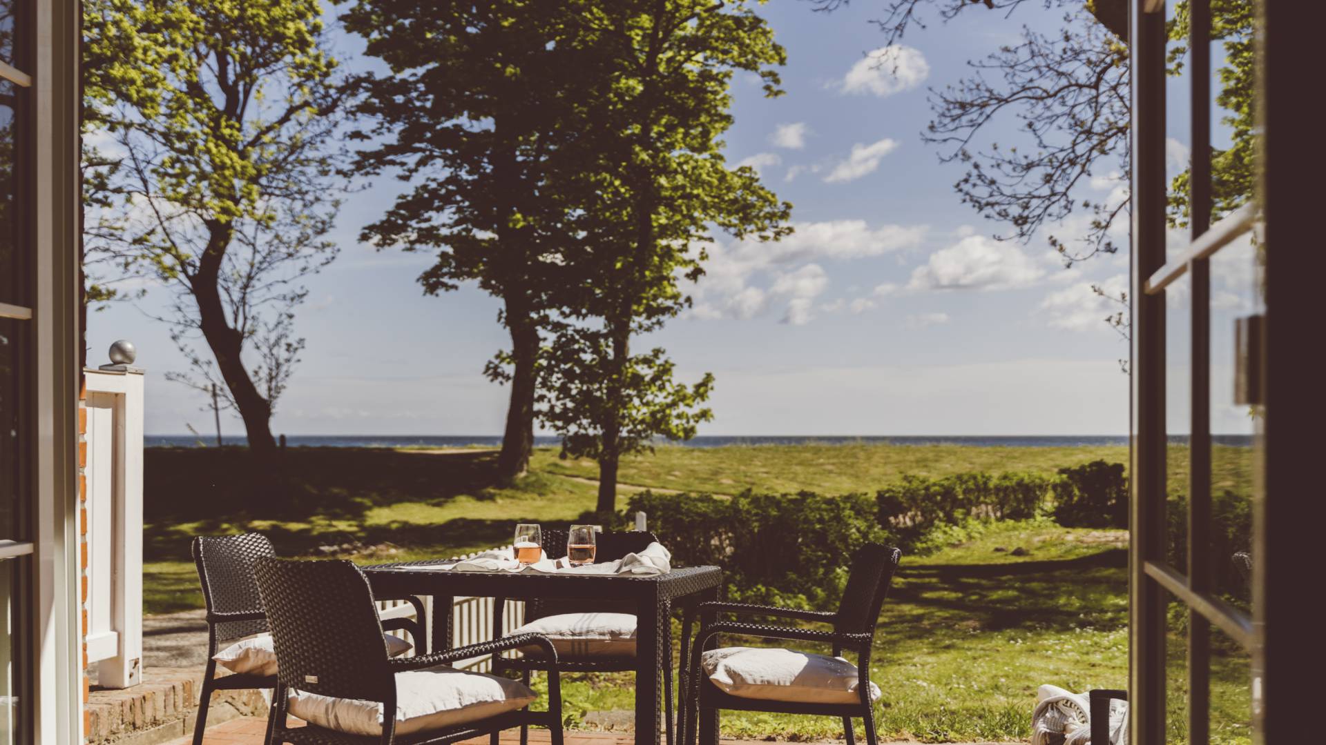 Gut Oehe Ferienwohnung Terrasse