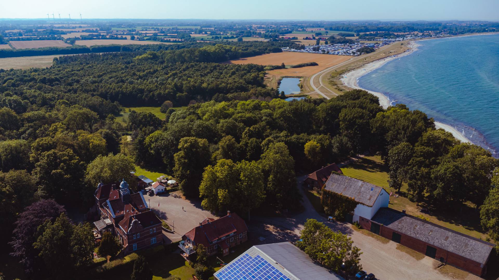 Gut Oehe Ostsee Luftaufnahme